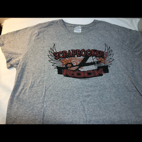 Scrapbookers Rock tee T-shirt 3X - Picture 4 of 9